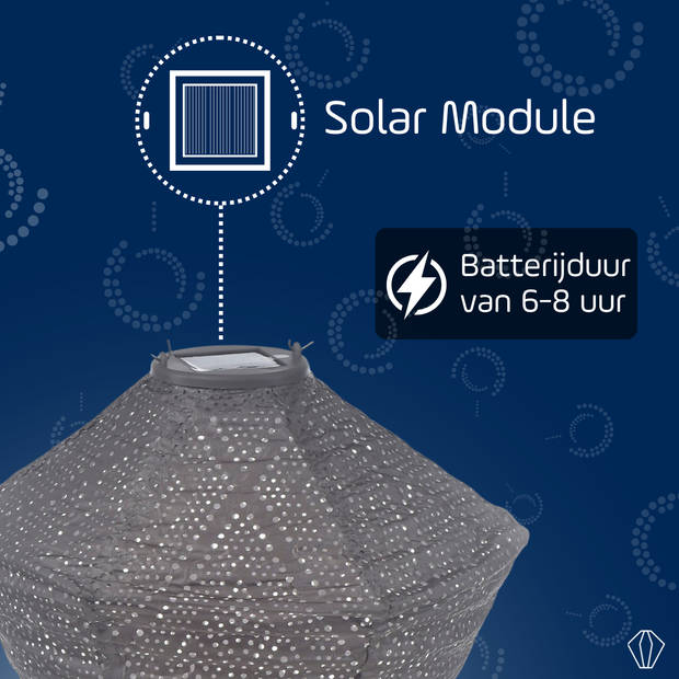 Lumiz Solar tuinverlichting Ikat Diamond - 28 cm - Taupe