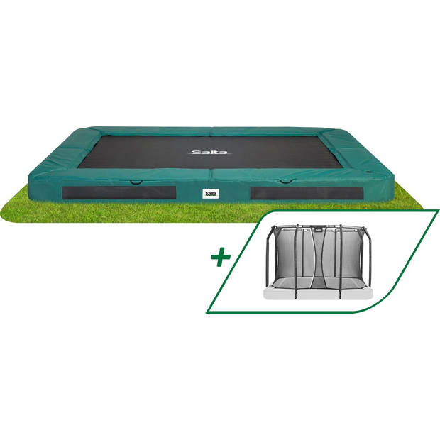 Salta Trampoline Premium Ground met Veiligheidsnet 305 x 214 cm - Groen