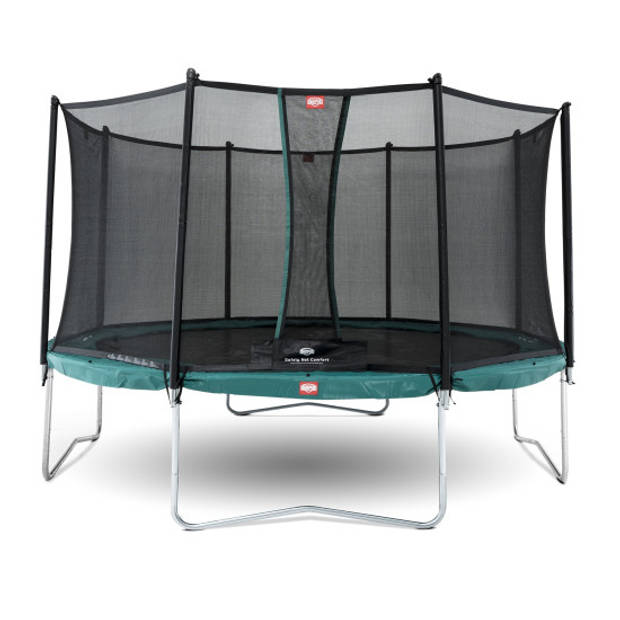 BERG Trampoline Favorit met Veiligheidsnet - Safetynet Comfort - 380 cm - Groen