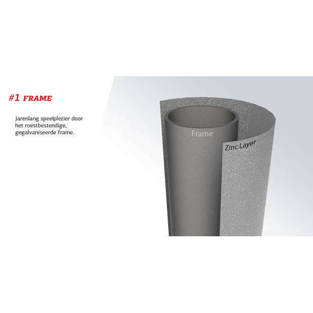 BERG Trampoline Favorit met Veiligheidsnet - Safetynet Comfort - InGround - 430 cm - Grijs