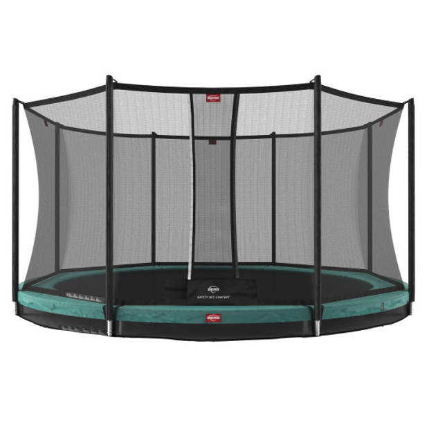 BERG Trampoline Favorit met Veiligheidsnet - Safetynet Comfort - InGround - 380 cm - Groen