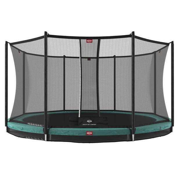 BERG Trampoline Favorit met Veiligheidsnet - Safetynet Comfort - InGround - 380 cm - Groen