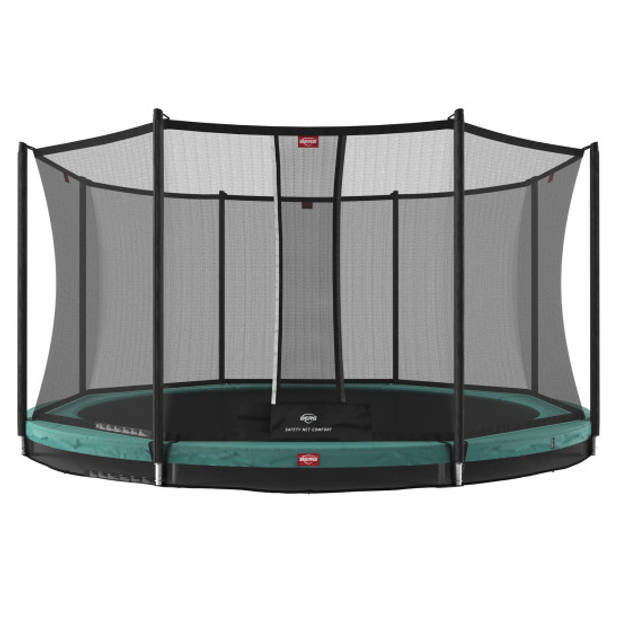 BERG Trampoline Favorit met Veiligheidsnet - Safetynet Comfort - InGround - 430 cm - Groen