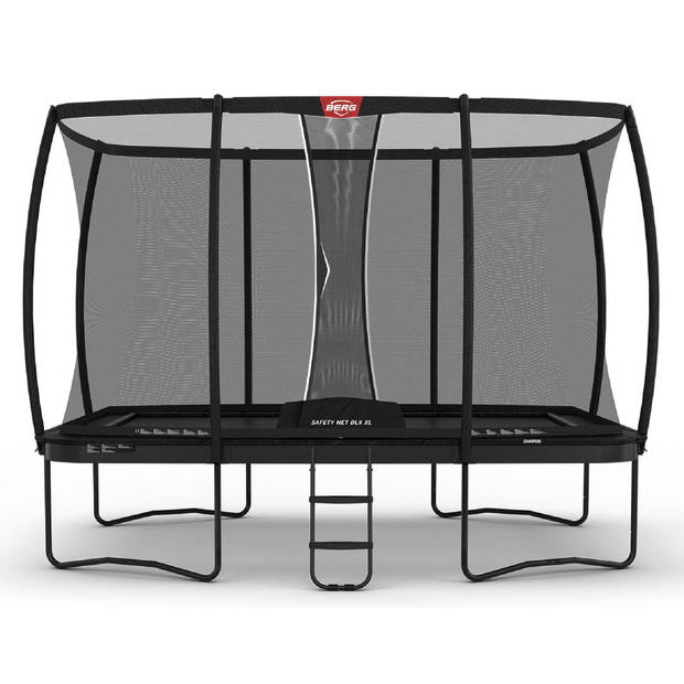 BERG Trampoline Ultim Champion met Veiligheidsnet - Safetynet Deluxe XL - 500 x 300 cm - Grijs met Airflow PRO Springmat