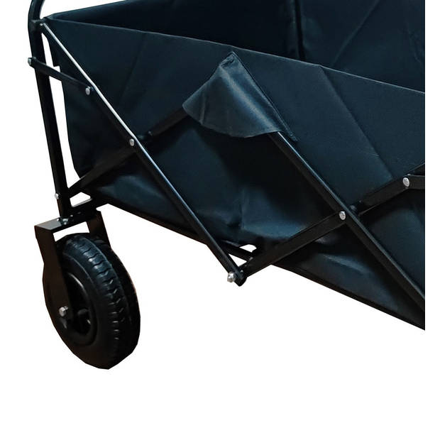 Bolderkar / Bolderwagen met Luchtbanden - Opvouwbaar - Zwart