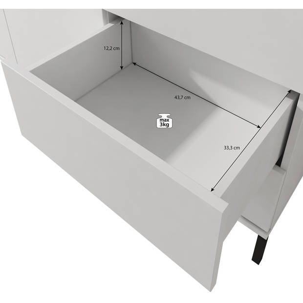 Meubella Dressoir Queen - Wit - 150 cm