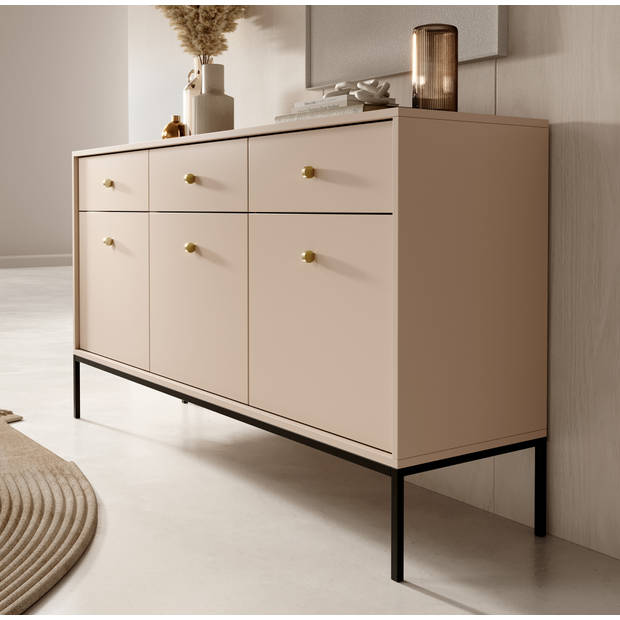 Meubella Dressoir Moreno - Beige - 154 cm