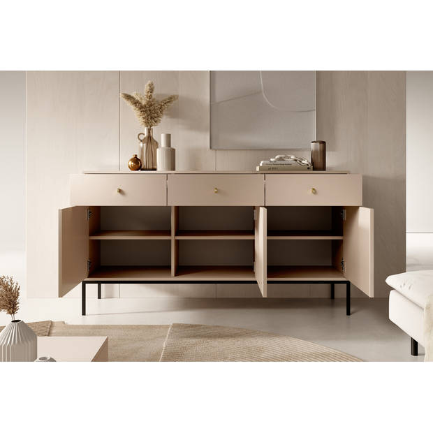 Meubella Dressoir Moreno - Beige - 154 cm