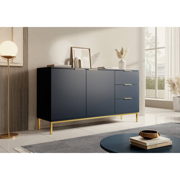 Meubella Dressoir Ponchi - Blauw - 150 cm