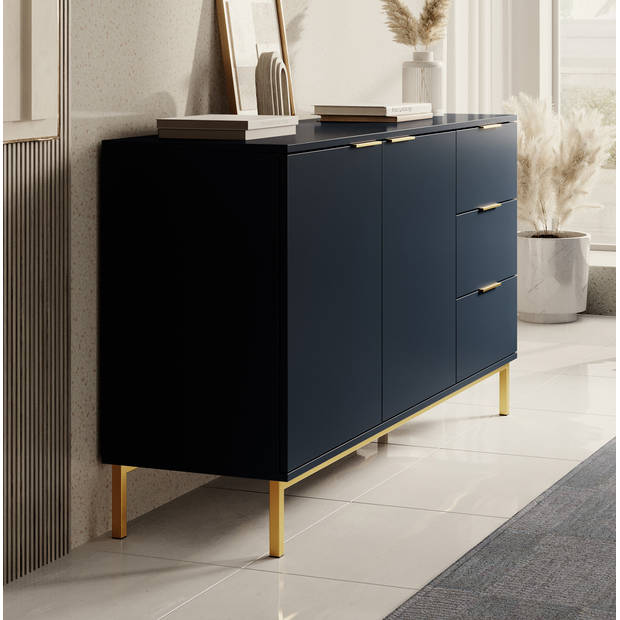 Meubella Dressoir Ponchi - Blauw - 150 cm