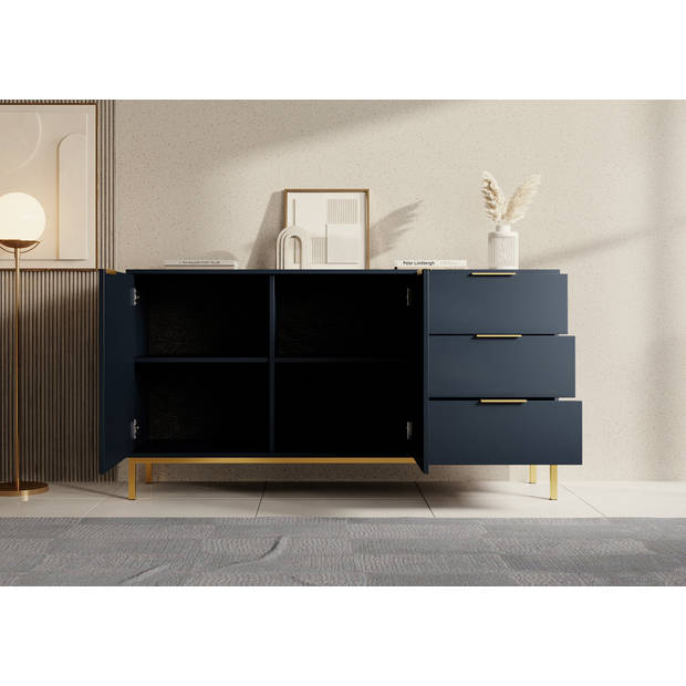 Meubella Dressoir Ponchi - Blauw - 150 cm