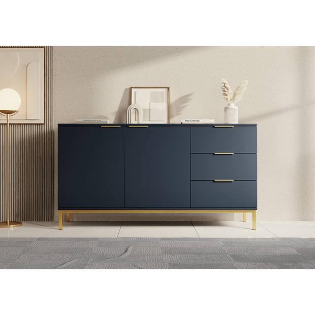 Meubella Dressoir Ponchi - Blauw - 150 cm