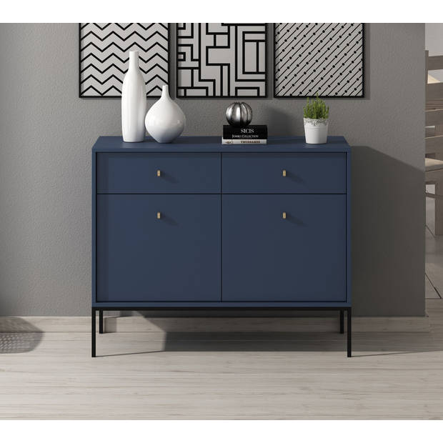 Meubella Dressoir Moreno - Blauw - 104 cm