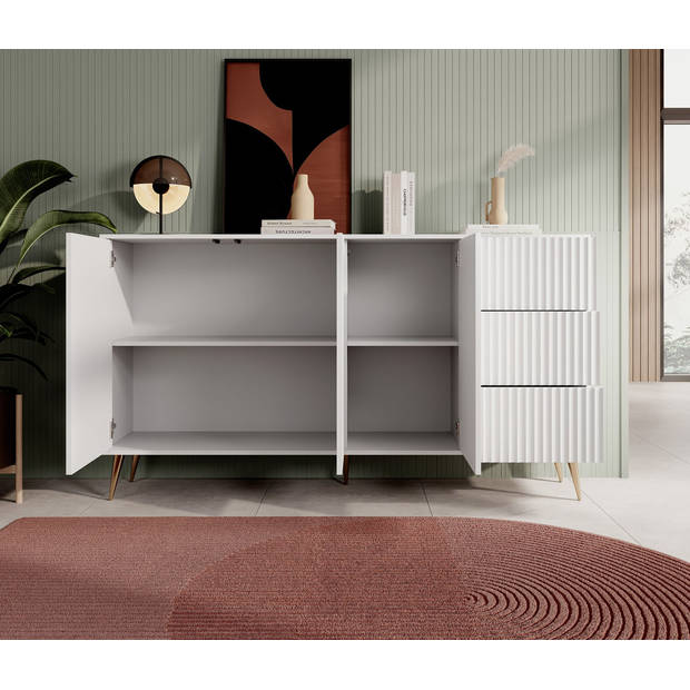 Meubella Dressoir Winq - Wit - 180 cm