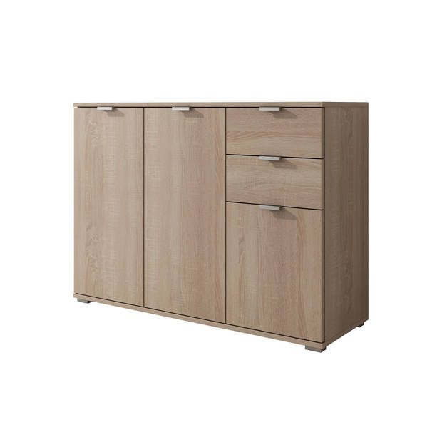 Meubella Dressoir Adita 3 - Licht eiken - 107 cm