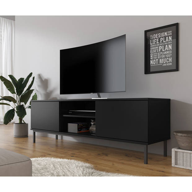 Meubella TV-Meubel Queen - Mat Zwart - 150 cm