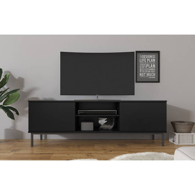 Meubella TV-Meubel Queen - Mat Zwart - 150 cm