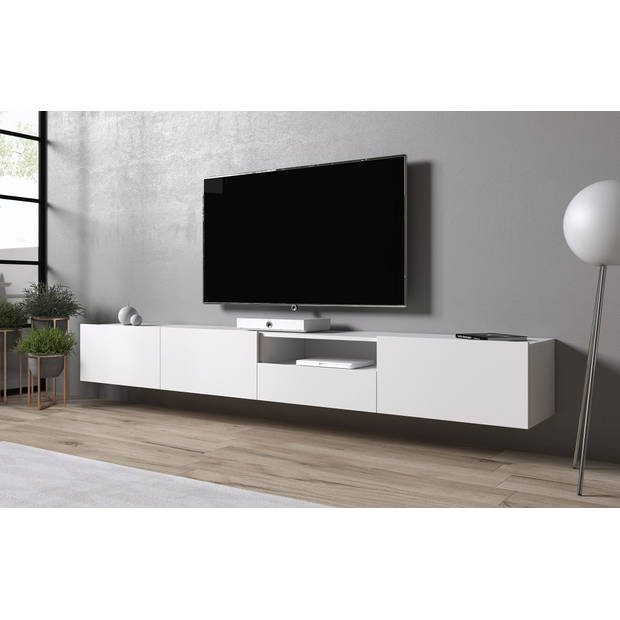 Meubella TV-Meubel Eos 3 - Wit - 240 cm