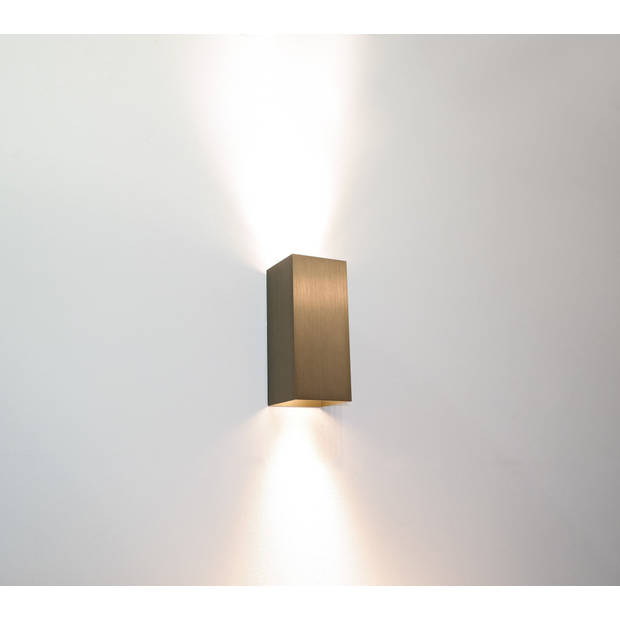 Artdelight Wandlamp Dante 2 lichts 15,5 x 6,5 cm licht brons