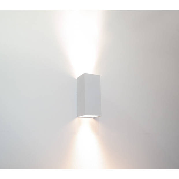 Artdelight Wandlamp Dante 2 lichts 15,5 x 6,5 cm wit