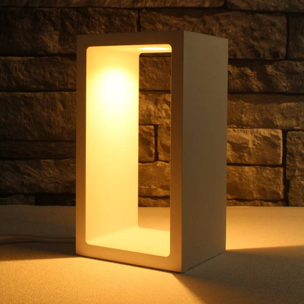 Artdelight Tafellamp Corridor H 18 cm B 10 cm wit