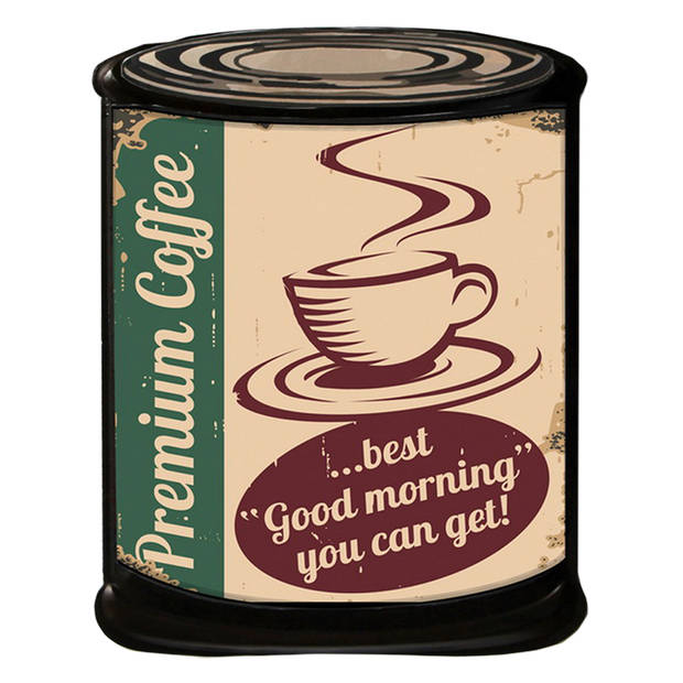 Clayre & Eef Wanddecoratie 20x26 cm Beige Groen Ijzer Premium Coffee …best "good morning" you can get! Muurdecoratie