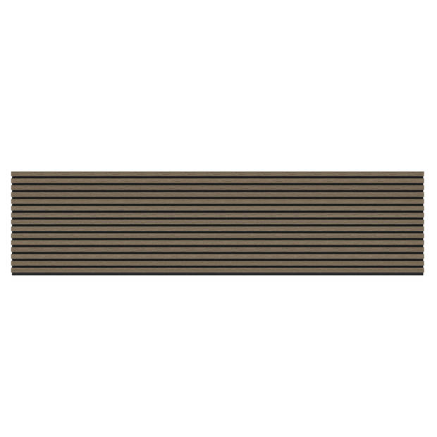 Akupanel Akoestische Wandpanelen Eiken Walnoot 3-zijdig Gefineerd Lattenwand 270 x 60 cm