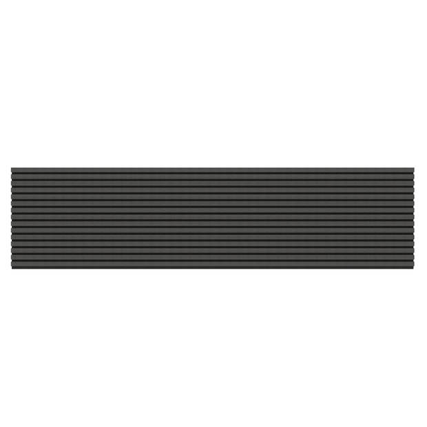 Akupanel Akoestische Wandpanelen Eiken Zwart 3-zijdig Gefineerd Lattenwand 270 x 60 cm