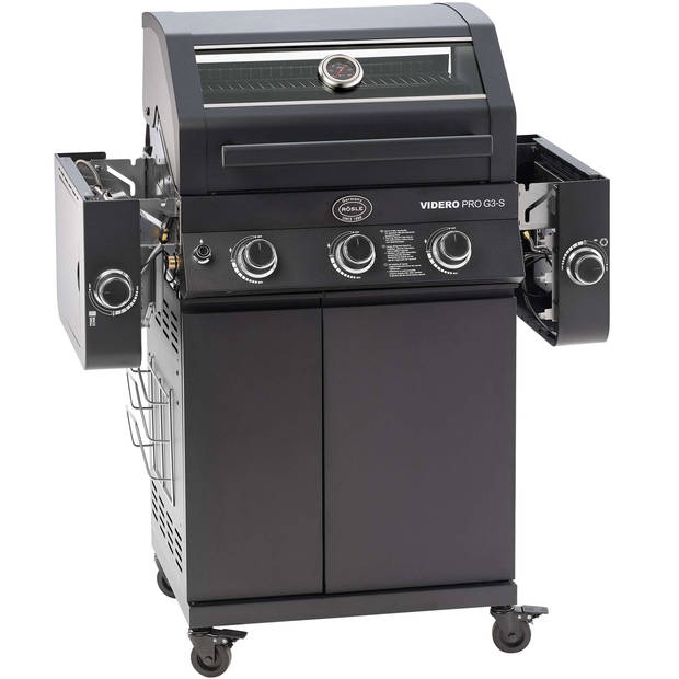 Rösle Barbecue - Barbecue Gas Videro Pro G3-S Vario+ 30 mbar (Model 2023) - Roestvast Staal - Zwart