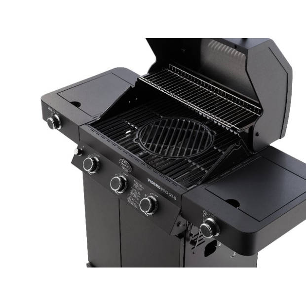 Rösle Barbecue - Barbecue Gas Videro Pro G3-S Vario+ 30 mbar (Model 2023) - Roestvast Staal - Zwart