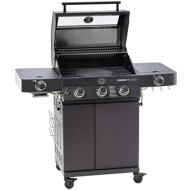 Rösle Barbecue - Barbecue Gas Videro Pro G3-S Vario+ 30 mbar (Model 2023) - Roestvast Staal - Zwart