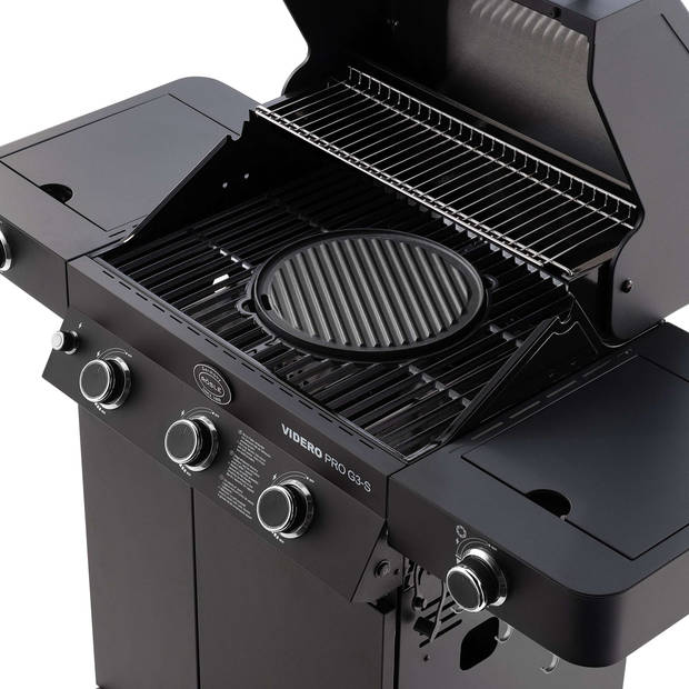 Rösle Barbecue - Barbecue Gas Videro Pro G3-S Vario+ 30 mbar (Model 2023) - Roestvast Staal - Zwart