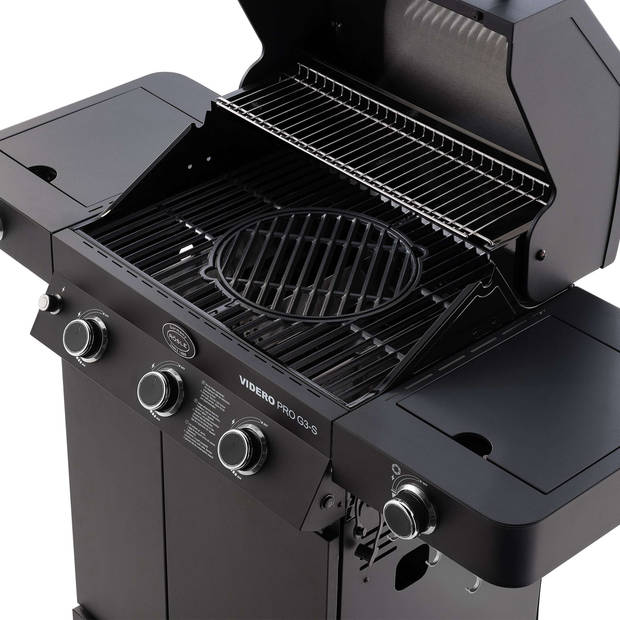 Rösle Barbecue - Barbecue Gas Videro Pro G3-S Vario+ 30 mbar (Model 2023) - Roestvast Staal - Zwart