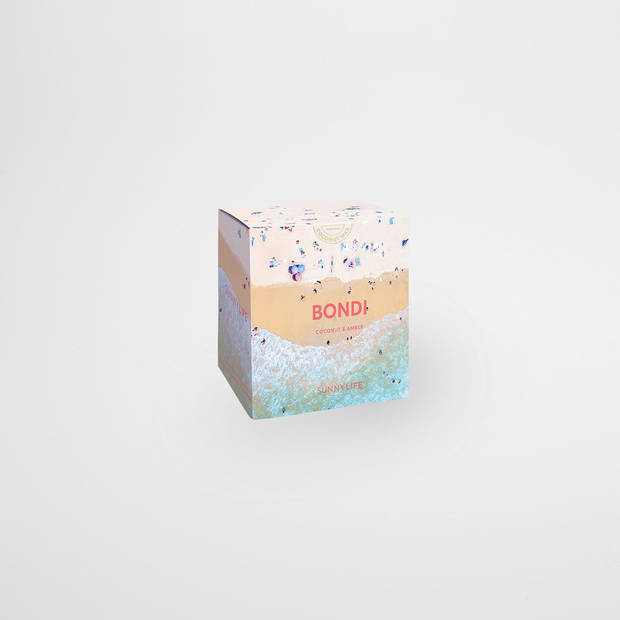 Sunnylife - Candles & Fragrance Geurkaars Bondi Coconut Amber - Kokosnoot Wax - Wit