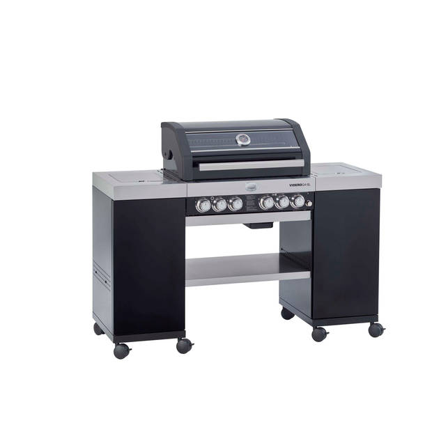 Rösle Barbecue - Barbecue Gas Videro G4-SL 30 mbar - Roestvast Staal - Zwart