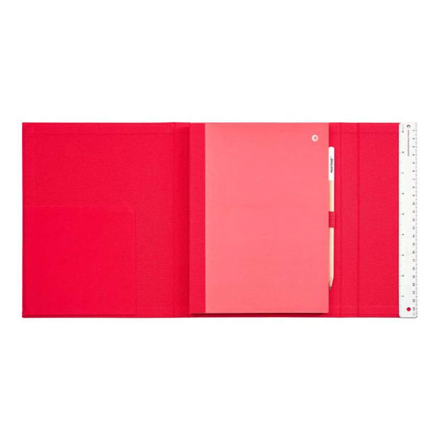 Copenhagen Design - Notitieboek Gelinieerd met Potlood - Red 199 - Papier - Rood
