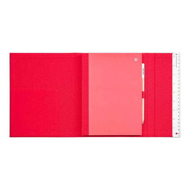 Copenhagen Design - Notitieboek Gelinieerd met Potlood - Red 199 C - Papier - Rood