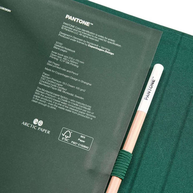 Copenhagen Design - Notitieboek met Potlood - Dark Green 567 C - Papier - Groen
