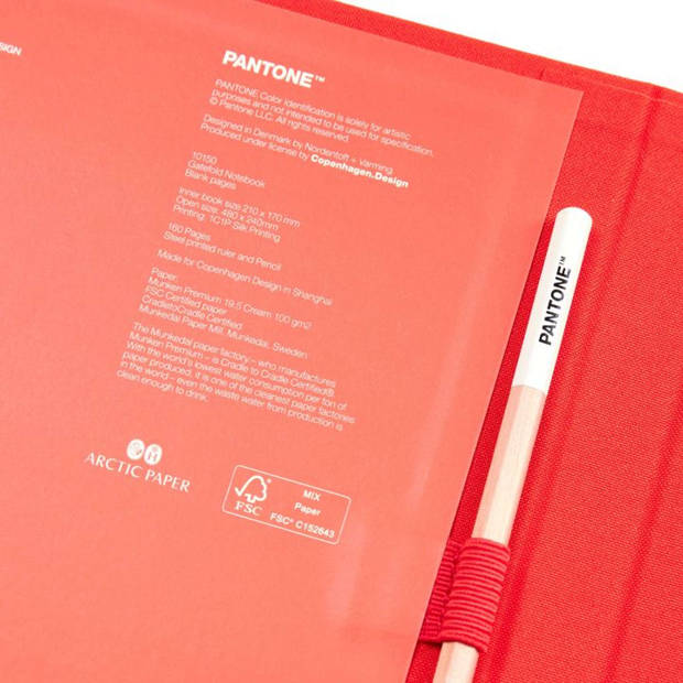 Copenhagen Design - Notitieboek Gelinieerd met Potlood - Orange 3556 C - Papier - Oranje