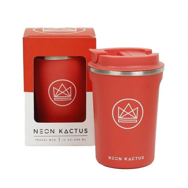 Neon Kactus - Reisbeker 380 ml Dream Believer - Roestvast Staal - Oranje
