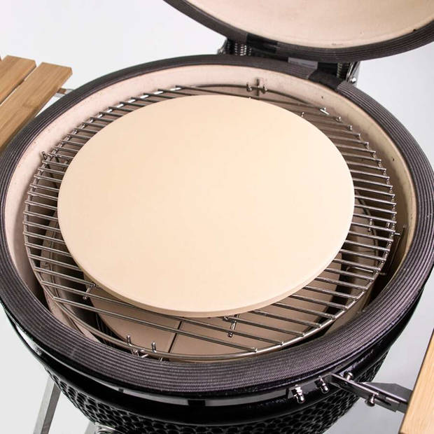 Yakiniku - BBQ Accessoire Kamado 19 Inch Large Pizzasteen - Keramiek - Beige