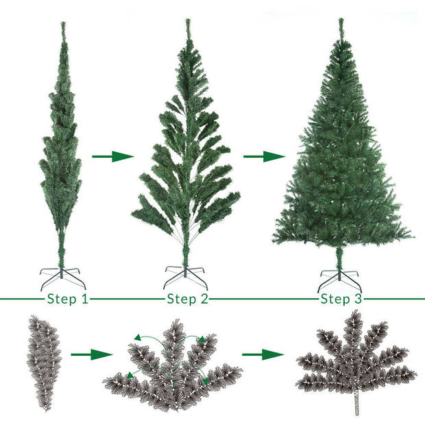 Kunstkerstboom 150 cm, kerstboom, groen, met standaard