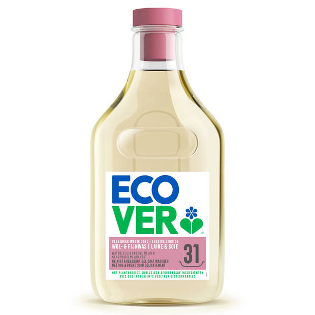 Ecover - Vloeibaar Wasmiddel Wol- & Fijnwas - Waterlelie & Honingdauw - 6 x 1,43L - Voordeelverpakking