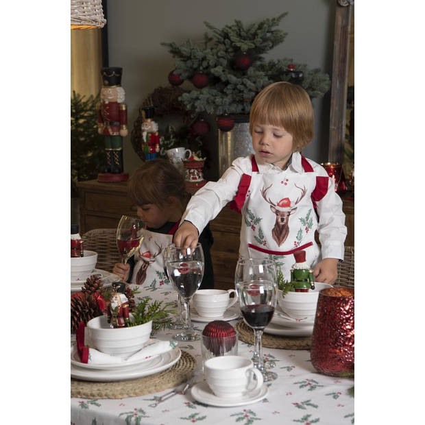 HAES DECO - Kerst Kussenhoes 40x40 cm - Rood - Collectie: Holly Christmas - Sierkussen, Kussenhoes