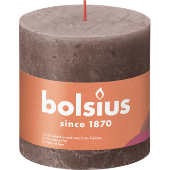Bolsius - Rustiek stompkaars 100/100 Rustic Taupe