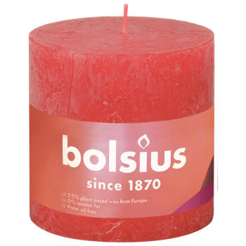 Bolsius rustieke stompkaars shine ø10cm blossom pink