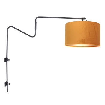 Steinhauer wandlamp Linstrøm - zwart - metaal - 3723ZW