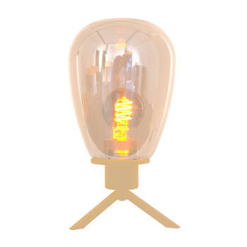 Steinhauer tafellamp Reflexion - amberkleurig - metaal - 15 cm - E27 fitting - 2682ME