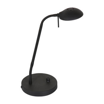 Mexlite Biron tafellamp zwart kunststof 45 cm hoog