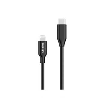 PHILIPS - USB-C naar Lightning Kabel - DLC3104L/03 - 1.2 Meter Kabel - Opladen en Synchroniseren - Zwart